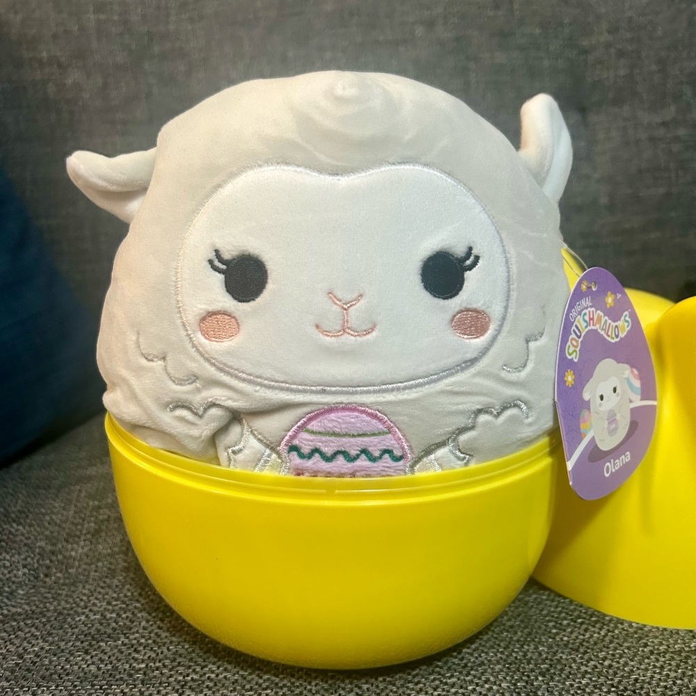 Squishmallows White and Pink Lamb Plush New